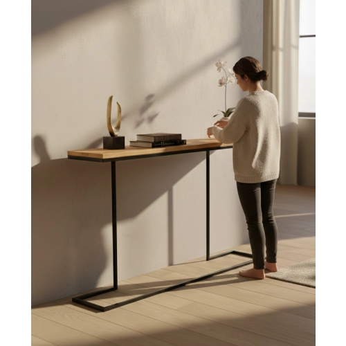 KONSOLA  DREWNO LITE DĄB OLCHA SKD-312